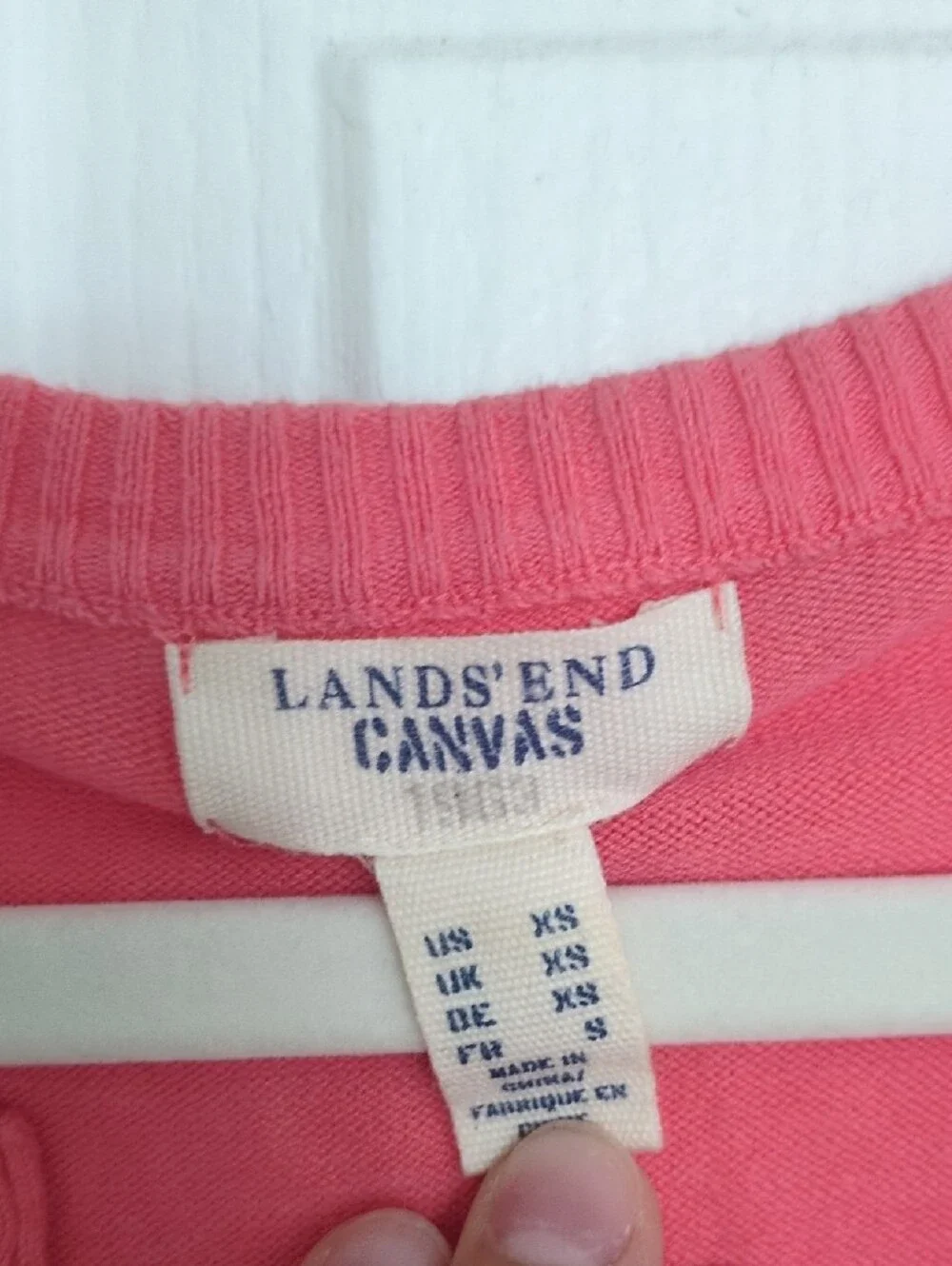 Lands' End Bright Pink Button-Up Cardigan